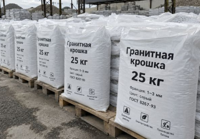 Гранитная крошка в мешках 25 кг